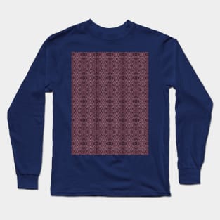 Burgundy Pattern Long Sleeve T-Shirt